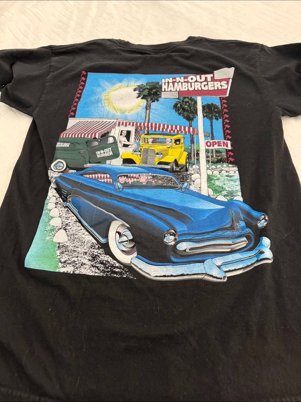 In N Out Hamburgers black T- shirt